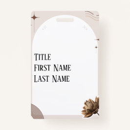 Brown Minimalist Bohoノートのカスタマイズ バッジ