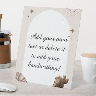 Brown Minimalist Bohoノートのカスタマイズ 台座サイン