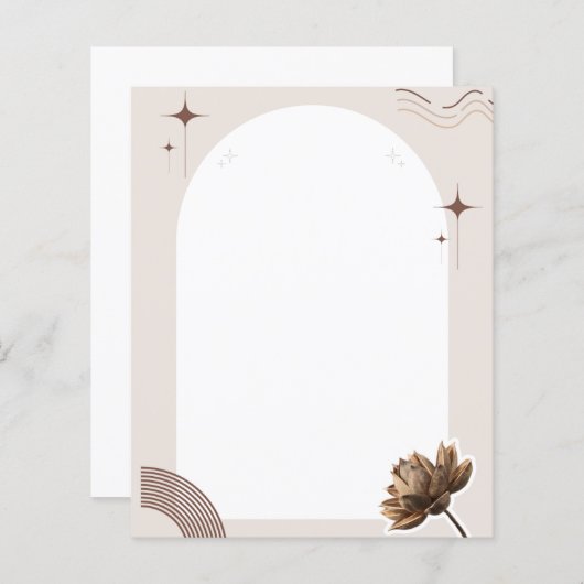 Brown Minimalist Bohoノート空白の (正面/裏面)