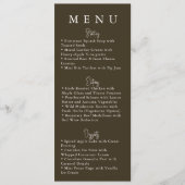 Brown Minimalist Modern Wedding Menu メニュー (正面)