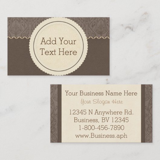 Brown Mocha名刺 名刺 (正面/裏面)