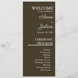 Brown Modern Minimalist Bridal Program QR Code プログラム