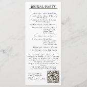Brown Modern Minimalist Bridal Program QR Code プログラム (裏面)