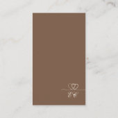 Brown Modern Mix and Match Wedding RSVP Card 名刺 (裏面)