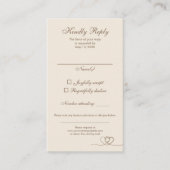 Brown Modern Mix and Match Wedding RSVP Card 名刺 (正面)