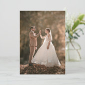 brown modern wedding invitation, invitation 招待状 (スタンド正面)