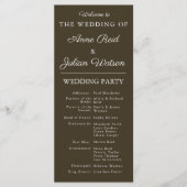 Brown Modern  Wedding Timeline and Party QR Code プログラム (正面)