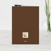 BROWN Mom Mother's day card with foto，花のフォント カード (裏面)