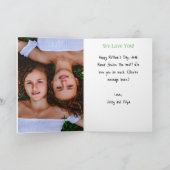 BROWN Mom Mother's day card with foto，花のフォント カード (内部)