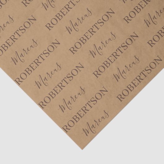 Brown monogram calligraphy minimalist professional 薄葉紙 (詳細)