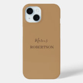 Brown monogram calligraphy minimalist professional Case-Mate iPhoneケース (裏面)