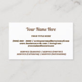 Brown Monogram Floral Crown Crest 名刺 (裏面)