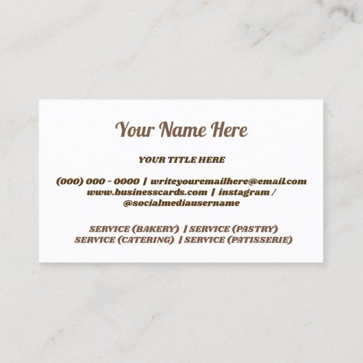 Brown Monogram Floral Crown Crest 名刺 (裏面)