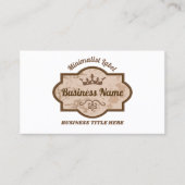 Brown Monogram Floral Crown Crest 名刺 (正面)