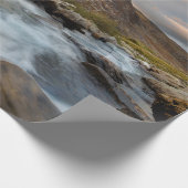 BROWN MOUNTAIN NEAR BODY OF WATER UNDER CLOUDY SKY ラッピングペーパー (角)