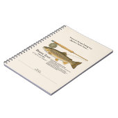 Brown Mountain Stream Fishing Log Photo Notebook ノートブック (左側)