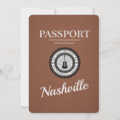 Brown Nashville Passport日付の保存 セーブザデート (正面)