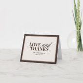 Brown Neutral | Classic Luxe Wedding サンキューカード (正面)