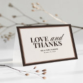 Brown Neutral | Classic Luxe Wedding サンキューカード