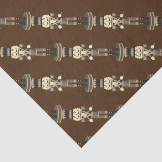 Brown Nutcracker Soldier Christmas Wrapping Paper 薄葉紙 (詳細)