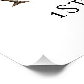 Brown O-Fish-Ally One 1歳の誕生日ウェルカムサイン ポスター (コーナー)