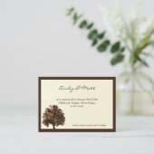 Brown Oak Treeの情結婚報カード エンクロージャーカード (スタンド正面)