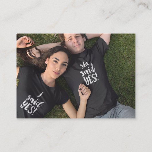 Brown Oak Treeの情結婚報カード エンクロージャーカード (裏面)