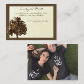 Brown Oak Treeの情結婚報カード エンクロージャーカード (正面/裏面)
