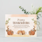 Brown Orange Aesthetic Thanksgiving シーズンカード (スタンド正面)