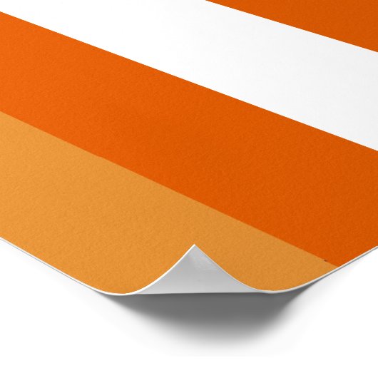 Brown, orange and white stripes ポスター (角)