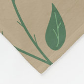 Brown orange floral pattern フリースブランケット (角)