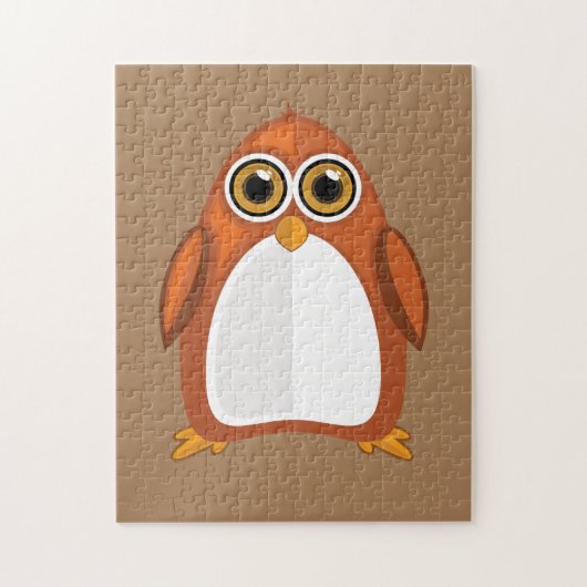 Brown Orange Penguin ジグソーパズル (縦)