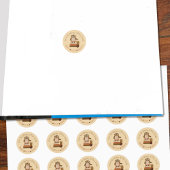 Brown Owl Classroom Library Round Stickers ラウンドシール