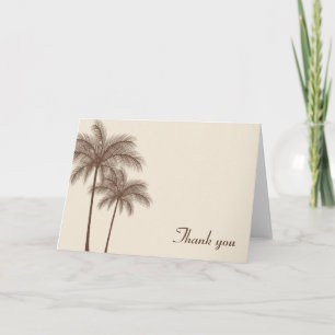 Brown Palm Trees Tropical サンキューカード