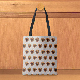 Brown Pansy Seamless Pattern Tote Bag トートバッグ