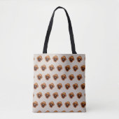 Brown Pansy Seamless Pattern Tote Bag トートバッグ (正面)