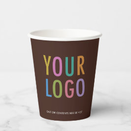 Brown Paper Cups Custom Company Logo Branded 8 oz 紙コップ