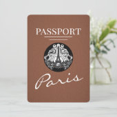 Brown Paris Passport日付の保存 セーブザデート (スタンド正面)