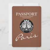 Brown Paris Passport日付の保存 セーブザデート (正面)