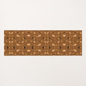 Brown patterned fabric featuring a symmetrical  ヨガマット (裏面(横))