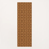 Brown patterned fabric featuring a symmetrical  ヨガマット (正面)