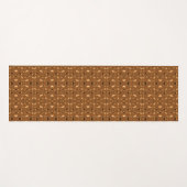 Brown patterned fabric featuring a symmetrical  ヨガマット (正面(横))