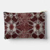 Brown patterns AI art  アクセサリーポーチ (裏面)