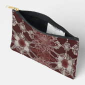 Brown patterns AI art  アクセサリーポーチ (見開き)