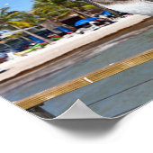 Brown Pelican、ヒッグスビーチ、鍵西、フロリダ ポスター (角)