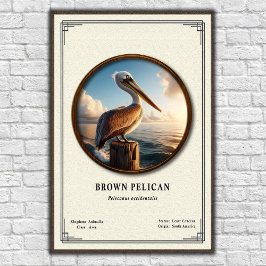 Brown Pelican Zoology Series Poster ポスター