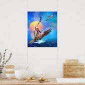 Brown Pelicans "SUN KISSED PELICANS" ポスター (キッチン)