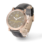 Brown Personalized couple names minimal monogram  腕時計 (傾斜)