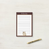 Brown Pet Hamster To Do List ポストイット (デスク上)
