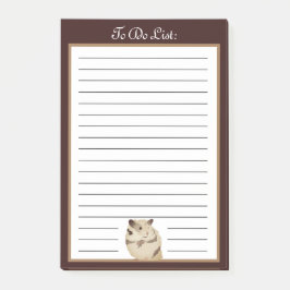 Brown Pet Hamster To Do List ポストイット